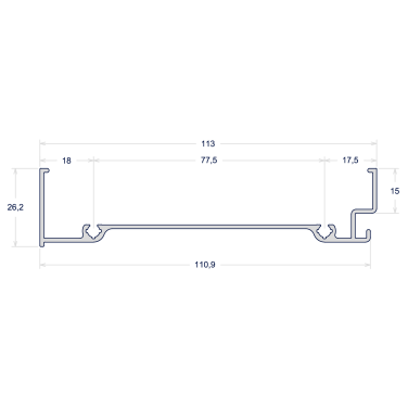 MARCO SUPERIOR HORIZONTAL INTEGRADA