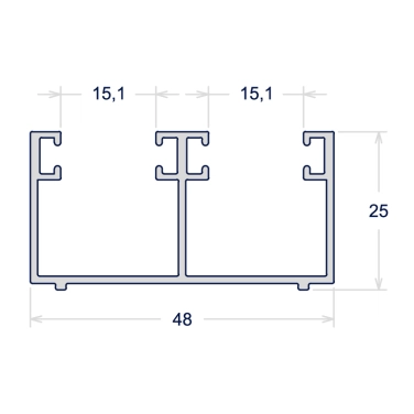 TRILHO INFERIOR HORIZONTAL