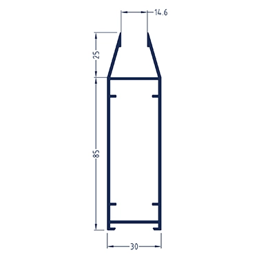 MONTANTE 85MM PORTA DE GIRO