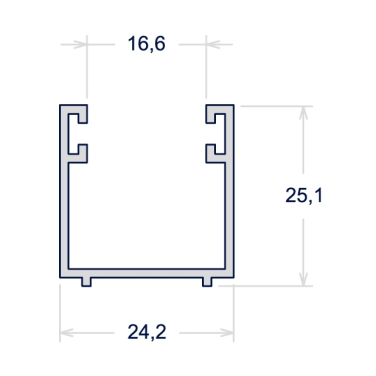 TRILHO INFERIOR HORIZONTAL