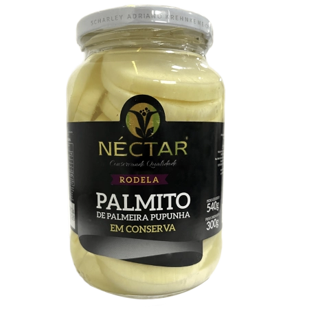 Palmito de Pupunha em Conserva Néctar - Rodela 300g 