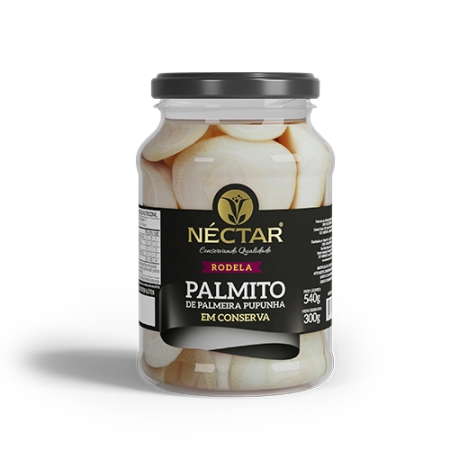 Palmito de Pupunha em Conserva Néctar - Rodela 300g 
