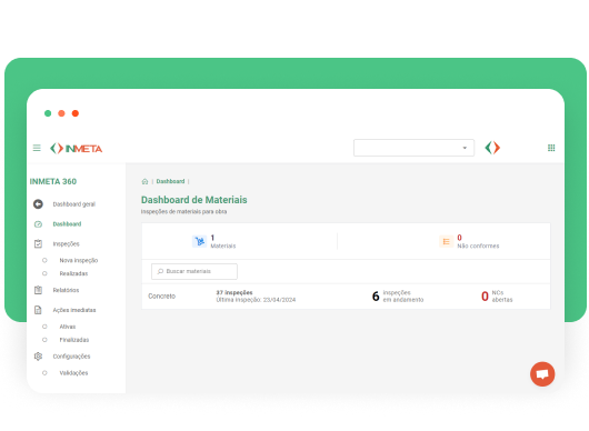 Ficha de verificação de materiais