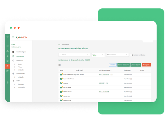 Documentação de colaboradores