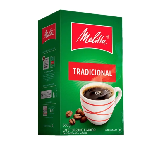 Café Torrado e Moído Tradicional Melitta 500g