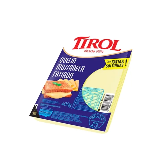 Queijo Mussarela Fatiado Tirol 400g