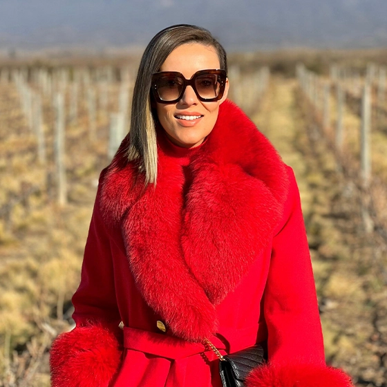 Casaco em Cashmere Vermelho | BOREAL