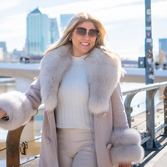 Casaco em Cashmere Bege | BOREAL