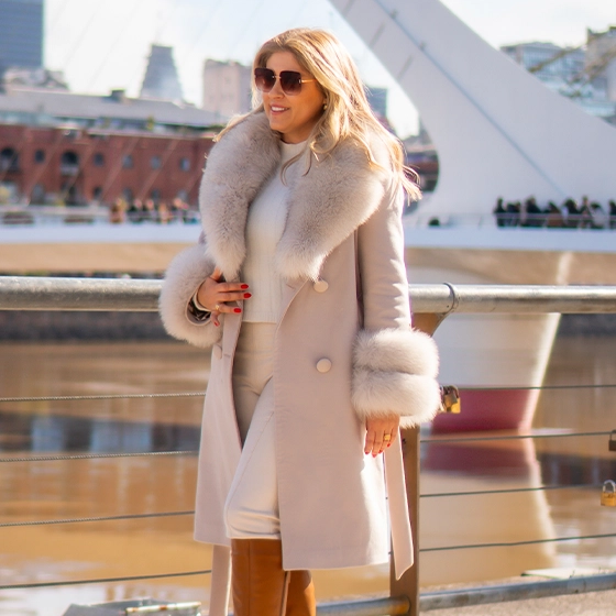Casaco em Cashmere Bege | BOREAL