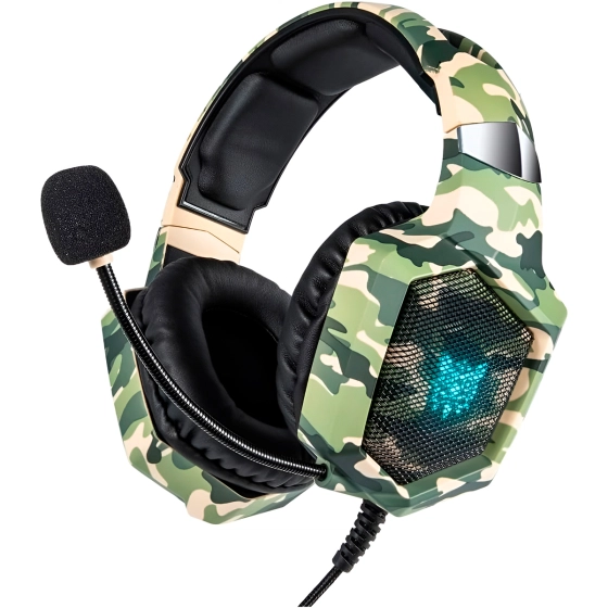 Fone over era game | Fone gamer profissional headset lus led com fio
