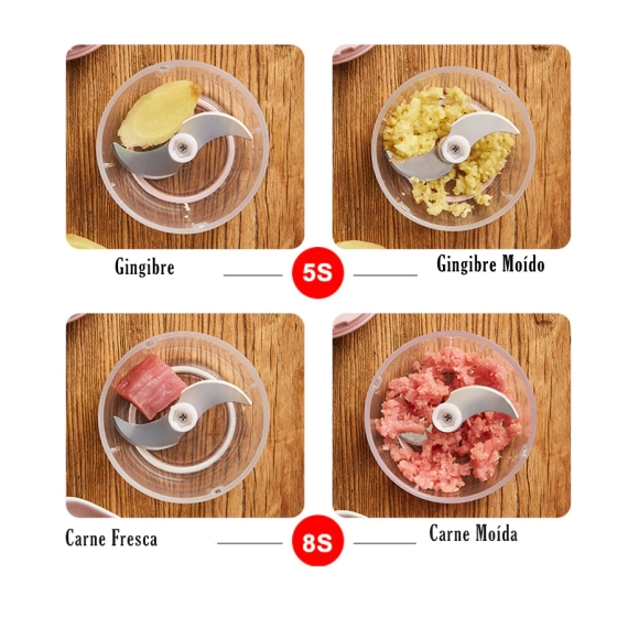 Mini triturador de alimentos  | Sem fio portátil USB 