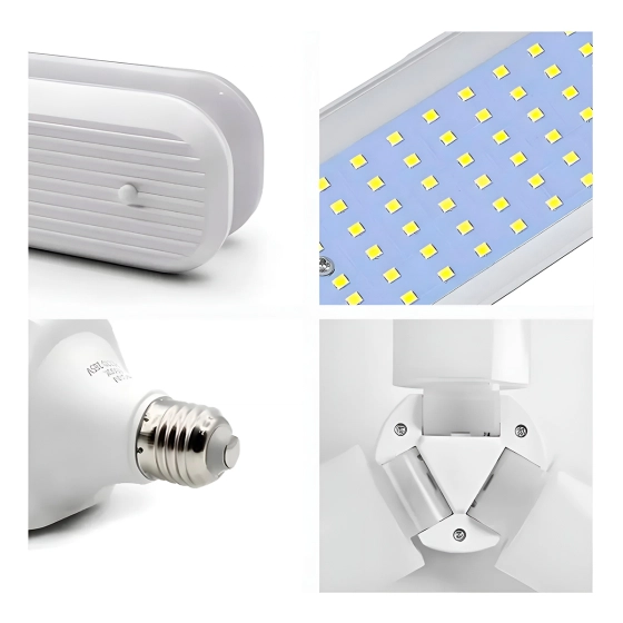 Lâmpada led 3 pétalas  | Ajustável branca abajur de casa.