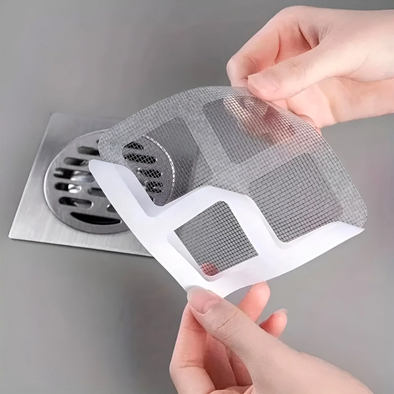 Kit com 6 filtros de ralo | Adesivo de ralo de banheiro descartável 
