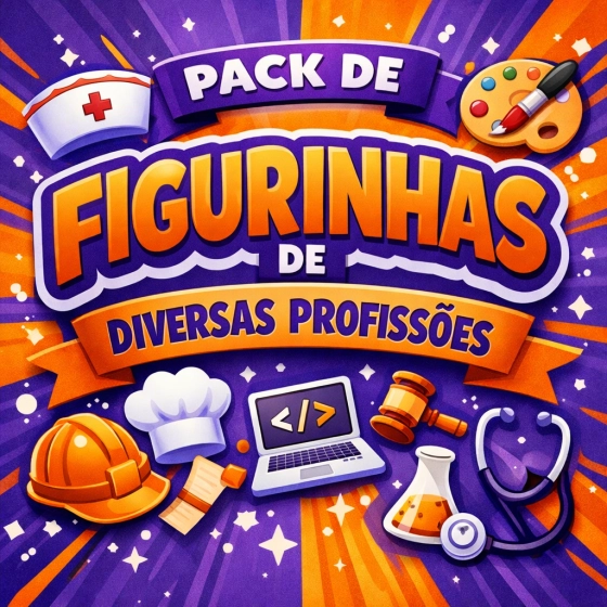 Pack de Figurinhas | Combo de figurinhas de storys diversas profissões PLR