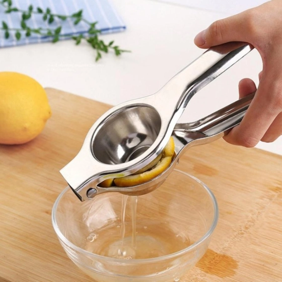 Espremedor amassador de limão e laranja. | Material em aço inox