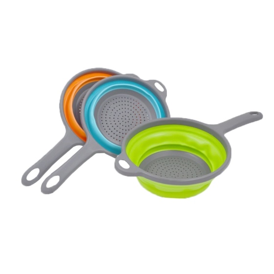 Escorredor de silicone | Escorredor dobrável de alimentos