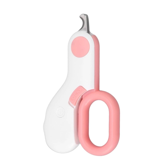 Mini cortador de unha de pet | Alicate com lanterna rosa