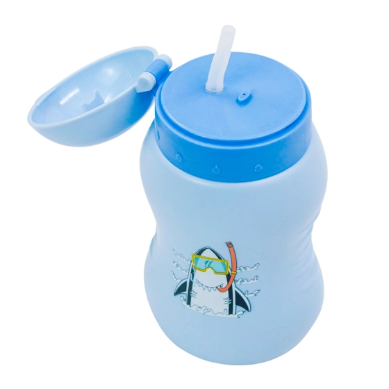 Pote marmita infantil  | Divisoria, talher, garrafa. Lancheira azul