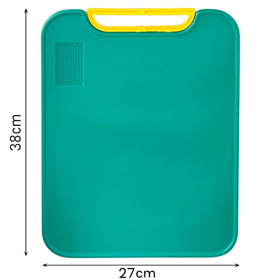 Tábua retangular de alimentos | Antiderrapante e alça com suporte e antimofo.