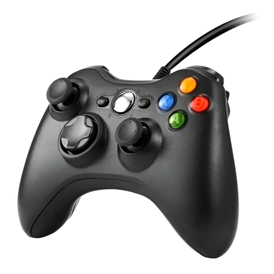 Controle de Xbox 360  | Controle preto USB COM FIO.