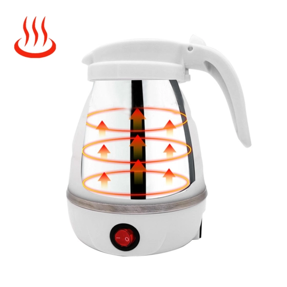 Chaleira elétrica dobrável jarra bule silicone 600w - 600ml portátil  | Jarra elétrica dobrável moderna