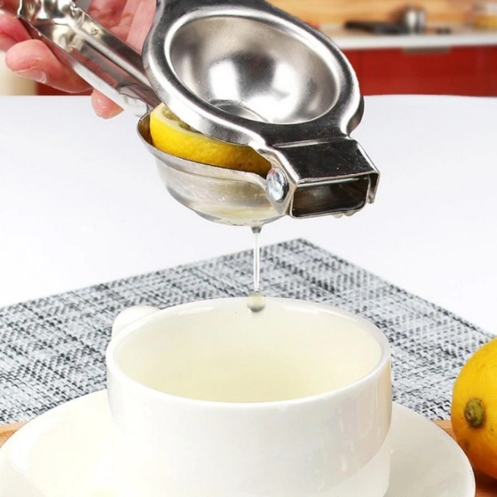 Espremedor amassador de limão e laranja. | Material em aço inox