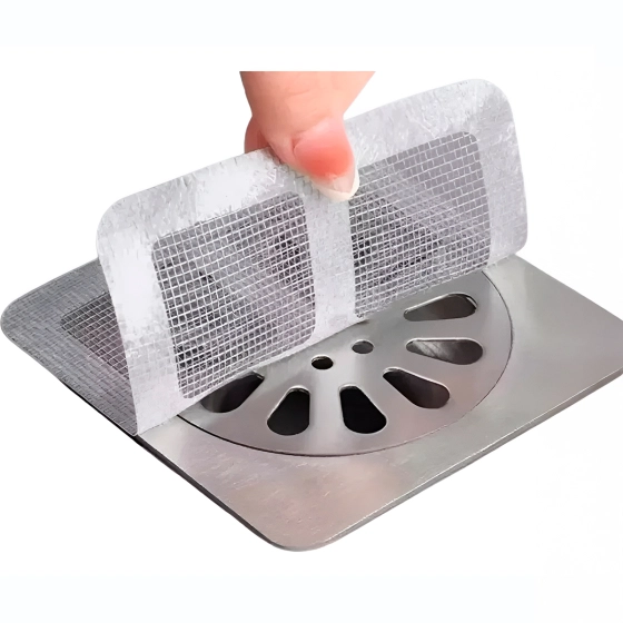 Kit com 6 filtros de ralo | Adesivo de ralo de banheiro descartável 