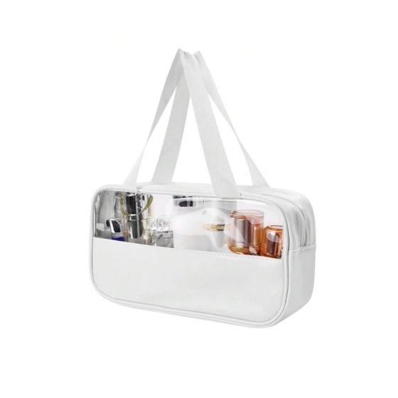 Necessaire transparente  | Bolsa média organizadora cor : Branco