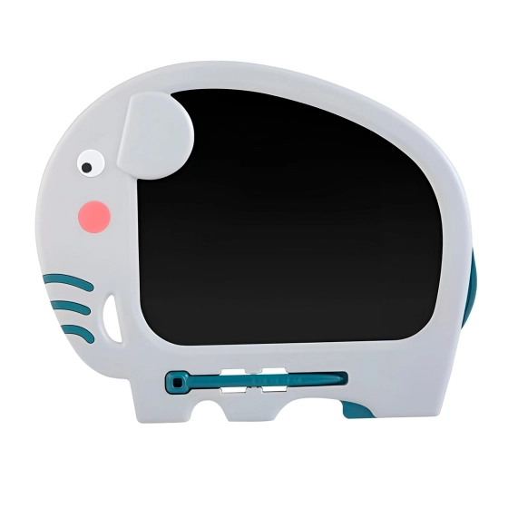 Lousa tela mágica elefante | Tela para fazer desenhos infantil formato de elefante. Cor: Cinza
