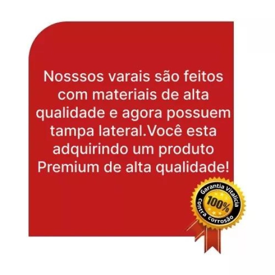 Varal Magico de 104 cm com 6 Varetas Preto