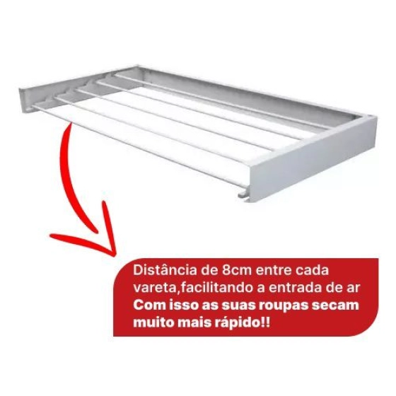 Varal Magico 82 cm 5 varetas 