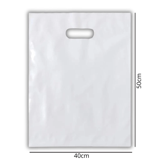 Sacola Alça Vazada L40xC50 Branco - Pacote com 200 UN | VIVA