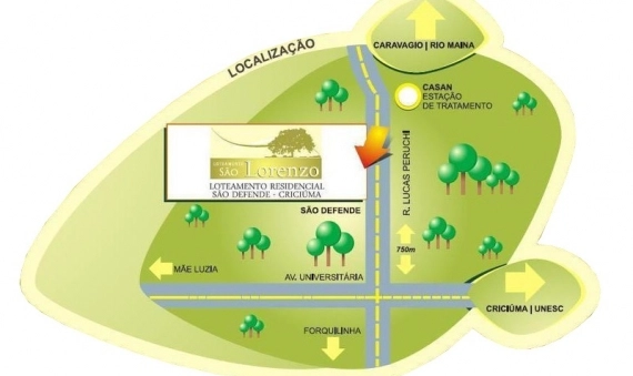 TERRENO, LOTEAMENTO SAN LORENZO, SÃO DEFENDE - CRICIÚMA