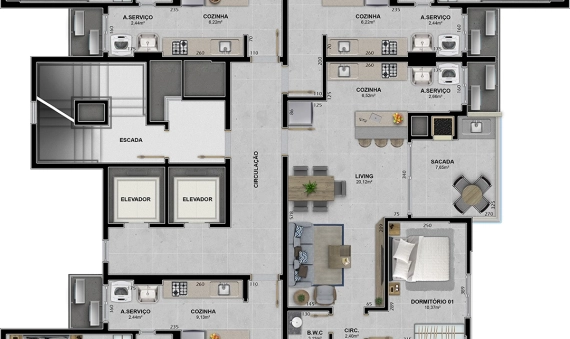 APARTAMENTO - RESIDENCIAL RIVIERA MAYA - BALNEÁRIO RINCÃO