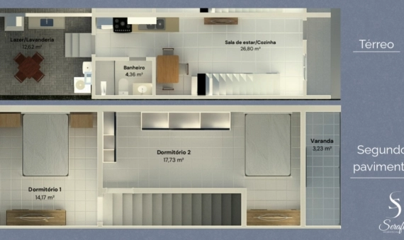 CASA GEMINADA - RES SERAFIM - LINHA BATISTA - CRICIÚMA