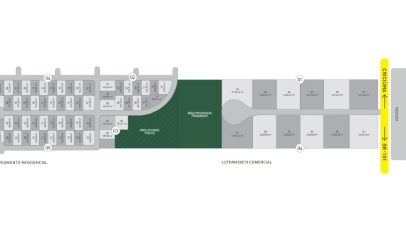 TERRENO - LOT. MONTEREY, QUARTA LINHA, CRICIÚMA