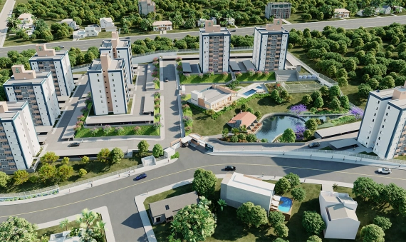 APARTAMENTO, RES. RECANTO DO LAGO, VILA FLORESTA - CRICIÚMA