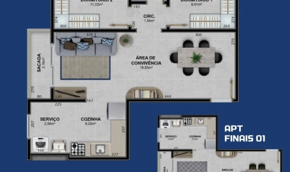 APARTAMENTO RES.  SANTA MONICA - VILA RICA, CRICIUMA 