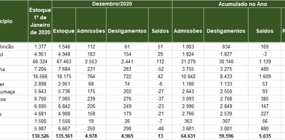 Ano fecha com saldo positivo na gera&ccedil;&atilde;o de empregos