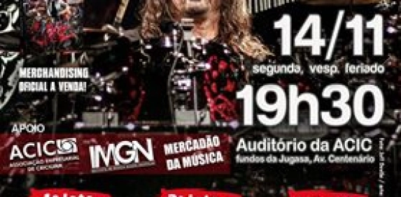 Maior baterista de heavy metal do Brasil se apresenta na Acic