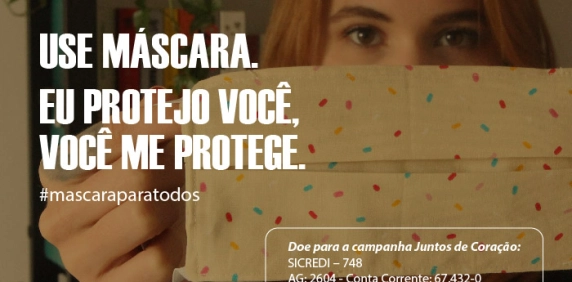 Campanha &ldquo;Juntos de Cora&ccedil;&atilde;o&rdquo; vai produzir m&aacute;scaras faciais