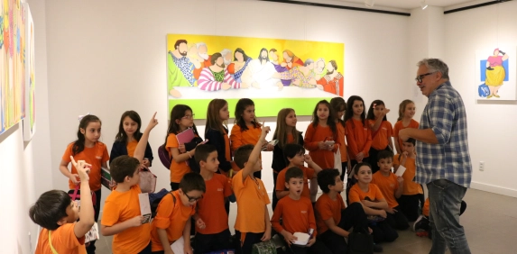 Cultura Acic: Alunos participam de bate-papo com o artista pl&aacute;stico Dudu Rodrigues