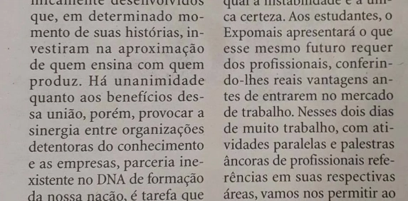EXPOMAIS: conhecimento e disruptura