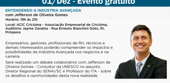 FIESC e Senai promovem palestra sobre ind&uacute;stria avan&ccedil;ada