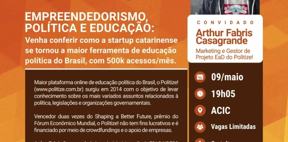 Maior plataforma online de educa&ccedil;&atilde;o pol&iacute;tica do Brasil ser&aacute; apresentada na Acic