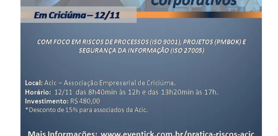 Treinamento em gest&atilde;o de riscos corporativos