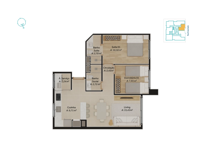 Apto. Tipo 503 ao 1103