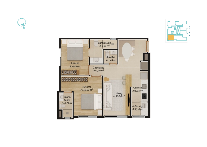 Apto. Tipo 507 ao 1107