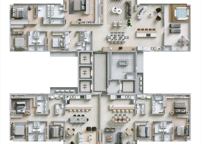 Apartamentos (Planta Andar 04)