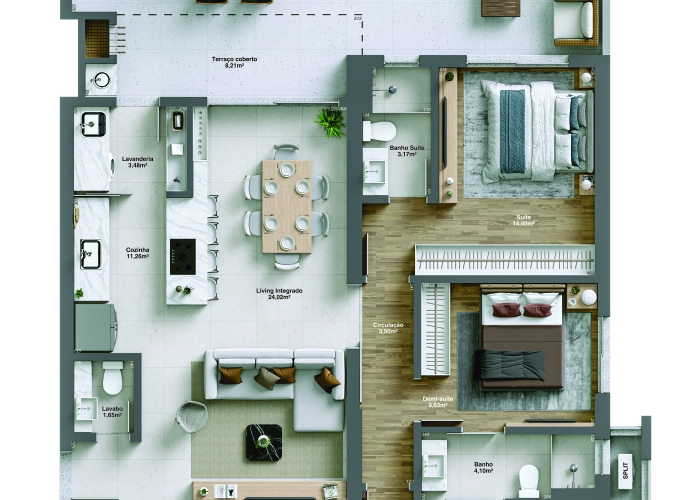 Apartamento (Planta Garden)